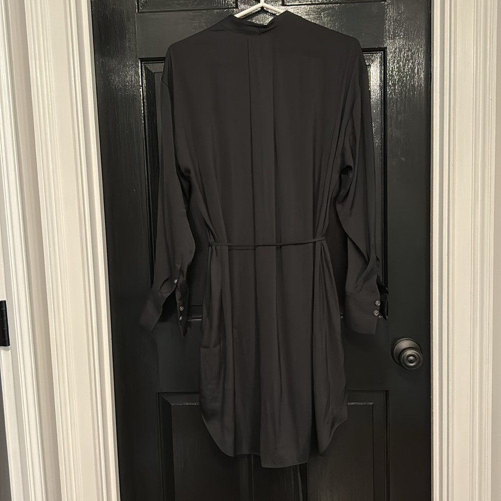 NWT Banana Republic Women Black Essential Shift Shirt Dress Medium - Picture 5 of 6